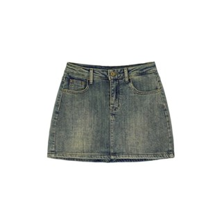 Chân Váy Ôm Sát, Chân Váy Jeans Màu Ngả Rêu Phong Cách Mưa Tháng S...