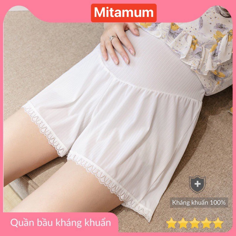Quần đùi bầu mặc trong váy chất Lụa Băng, quần bầu mặc váy bigsize...