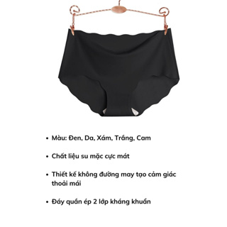 Quần lót nữ thun lạnh đúc su không đường may cao cấp mặc thoải mái...