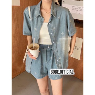 Set Jean Nữ Cộc Tay-Set Bò Nơ Thiết Kế Nhẹ Nhàng Fom Dáng Trẻ Trun... Set Jean Nữ Cộc Tay-Set Bò Nơ Thiết Kế Nhẹ Nhàng Fom Dáng Trẻ Trun...