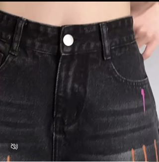 Quần Short Jeans Nữ , Quần Đùi Nữ Chất Liệu Jeans Phối Vẩy Sơn Tua...