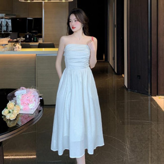 Đầm 2 Dây Cúp Ngực Chất Đũi Gân Bèo Lou Dress, Váy Cúp Ngực 2 Dây ...