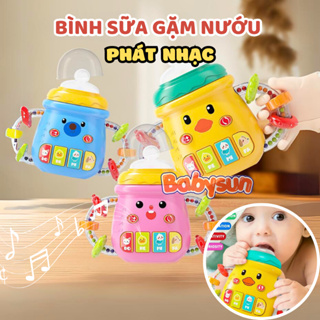 Bình sữa đồ chơi cầm tay cho bé gặm nướu xúc xắc,phát nhạc và đèn,...