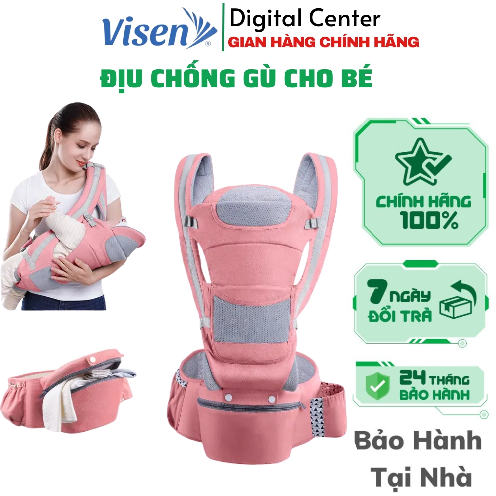 Địu em bé sơ sinh 9 tư thế có ghế chống gù đa năng cao cấp từ 0-36...