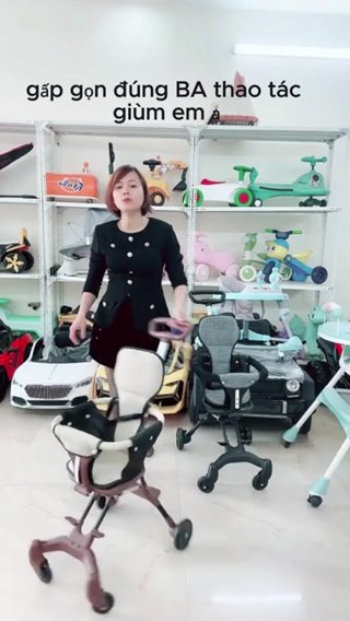Xe đẩy cho bé gấp gọn đảo chiều,di chuyển linh hoạt,khung thép chị...