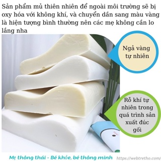 Gối cao su non cho bé - Gối cao su trẻ em cỡ lớn - Hỗ trợ bảo vệ đ...
