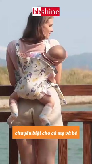 Địu em bé 0-3 tuổi đa năng gọn nhẹ BBShine, Địu cho bé 4 tư thế th...