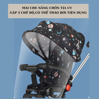 Xe đẩy gấp gọn M9 có bàn ăn dặm,ghế xoay 360 độ,ngả sâu 170 độ,có ...