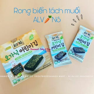 Rong biển tách muối cho bé ăn dặm hữu cơ Alvins Hàn Quốc 6m...