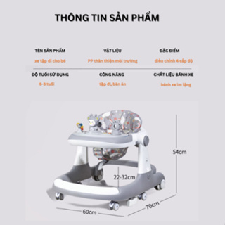 Xe tập đi đa năng chữ U cho bé, cao cấp 3 in 1, bàn ăn dặm, đồ chơ...