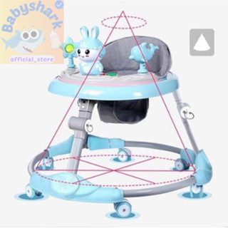 Xe tròn tập đi đa năng gấp gọn, thiết kế thông minh, kiêm bàn ăn, ...