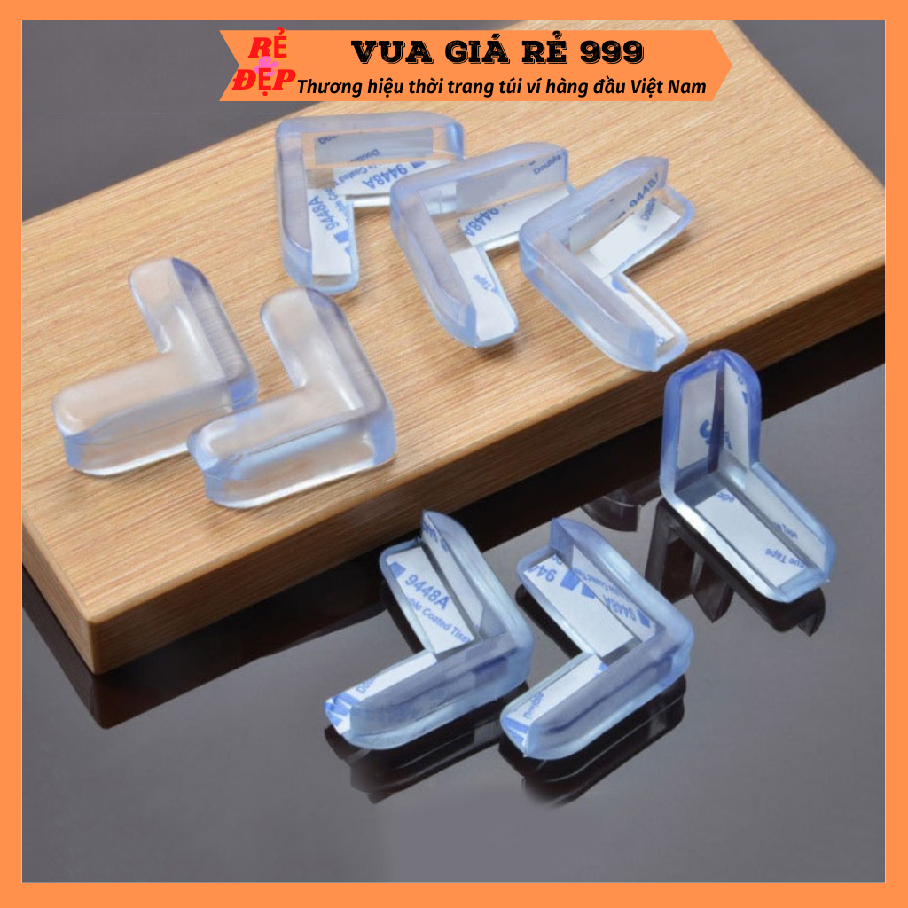 Bịt góc bàn, bọc cạnh bàn kính, cạnh tủ vuông bằng silicon an toàn...
