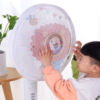 Lưới bọc quạt họa tiết hoạt hình có dây rút phía sau chống bụi bẩn...