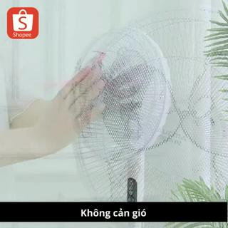 Lưới bọc quạt họa tiết hoạt hình có dây rút phía sau chống bụi bẩn...