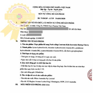 Siro Centrum Kids Incremin Iron Mixture, Úc (200ml) giúp ăn ngon m...