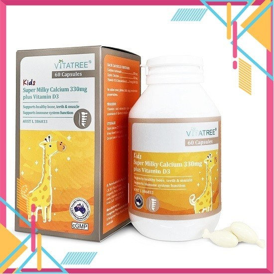 Vitatree Kids Super Milky Calcium Vitamin D3 330mg - Vitatree Canx...