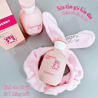 Sữa Tắm Gấu Dâu 2IN1 Dành Cho Trẻ Em 300ml ,an toàn dịu nhẹ , khôn...