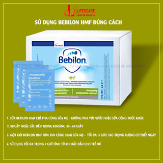 Sữa Bebilon HMF bổ sung vào sữa mẹ cho bé sinh non nhẹ cân rất nhẹ...