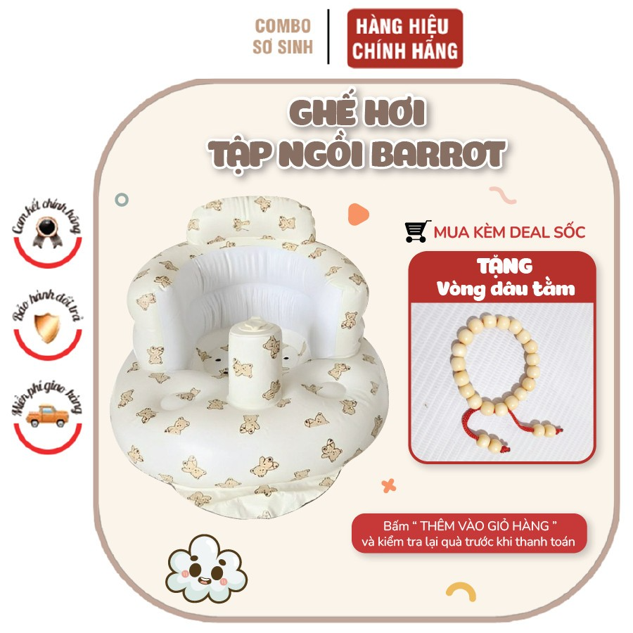 Ghế Hơi Tập Ngồi Cho Bé Bar Rot Có Hộp Ghế Ngồi Ăn Dặm Bơm Hơi Tự ...