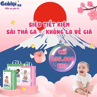 [2b tặng 1 giấy ướt 40 tờ] Bỉm dán/quần Goldgi size Nb92/S84/M66/M...