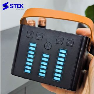 Loa Karaoke Mini, Loa hát không dây kèm 2 micro led rgb nháy theo ...