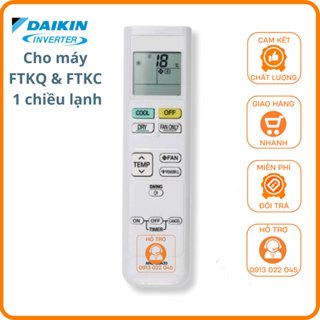 Điều khiển điều hòa Daikin - Remote máy lạnh Daikin dòng FTKQ  FTK...