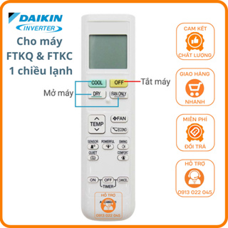 Điều khiển điều hòa Daikin - Remote máy lạnh Daikin dòng FTKQ  FTK...