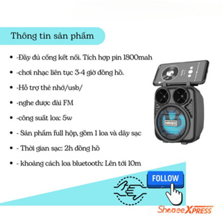 [ BH_12 Tháng ] Loa Bluetooth Mini KIMISO 1182 - Tặng Dây Sạc Nhan...