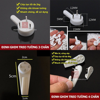 Đinh 4 chân Treo Tường Đinh Đỡ Tranh Treo Khung Ảnh Treo Đồ Không ...