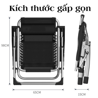 Ghế thư giãn gấp gọn đa năng vải lưới thoáng khí, Ghế xếp thư giãn...