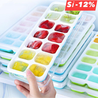 Khay Làm Đá Silicon Có Nắp Đậy Kháng Khuẩn Chống Mùi Tủ Lạnh, Khuô... Khay Làm Đá Silicon Có Nắp Đậy Kháng Khuẩn Chống Mùi Tủ Lạnh, Khuô...