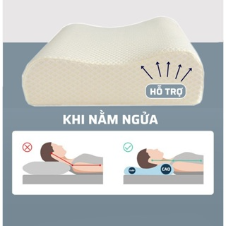 Gối Cao Su Non Chống Ngáy Chống Đau Mỏi Vai Gáy Mềm Mại Êm Ái - Ca...