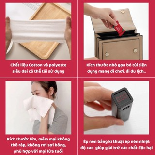 Khăn mặt nén đi Du Lịch ,Khăn giấy nén rửa mặt dạng viên kẹo nhỏ g...