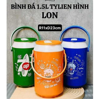 Binh Đa giữ Nhiệt Hình Lon Nước 1500ml, Binh Nhựa Giữ Nhiệt Tý Liê...