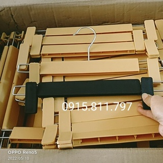 Móc treo quần áo - kẹp nhựa siêu bền màu vàng nhạt,kích thước 30 c...
