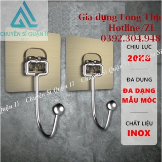 [BẢN LỚN] Móc Inox Dán Tường Chịu Lực 15KG Móc Treo Đồ Nặng Dán Tư...