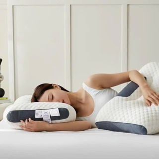 Gối Nằm Chống Đau Cổ Vai Gáy Dệt Kim Lõi Bông Xơ, Gối Spa Chống Đa...
