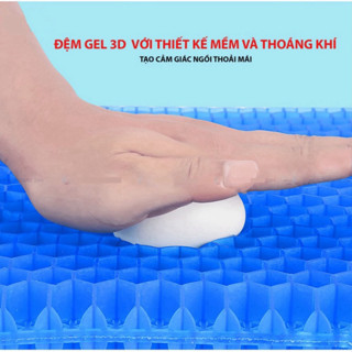 Đệm Ngồi 2 Lớp 3D Thoáng Khí  Nệm Lót Ghé Cao Su Chống Mỏi Lưng...