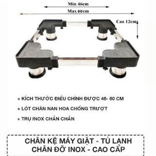 Kệ Máy Giặt Tủ Lạnh Inox , Chân Kê Máy Giặt Tủ Lạnh Đa Năng Tùy Ch...