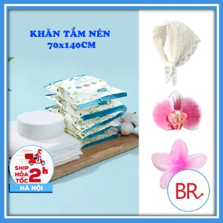 [Hàng dày LOẠI 1]Combo Khăn tắm viên nén du lịch (70x140cm) dùng m...