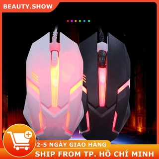 Chuột Gaming White Siêu Bền-Chuột Chơi Game Có Dây 1200 Dpi Kem Đè...