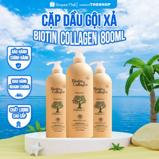 Cặp Dầu Gội Xả Biotin Collagen Trắng 800ML Giảm Rụng Tóc Phục Hồi ...