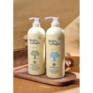 Cặp Dầu Gội Xả Biotin Collagen Trắng 800ML Giảm Rụng Tóc Phục Hồi ...