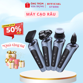 Máy Cạo Râu Nam Sạc Pin 4 Chức Năng Tỉa Lông Mũi, Rửa Mặt, Cạo Viề...
