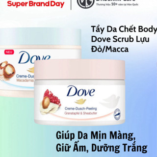Kem Tẩy Tế Bào Chết Body Dove Macca Lựu Đỏ Chăm Da Sáng Mịn, Giữ Ẩ...