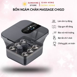 Bồn ngâm chân massage CHIGO gấp gọn, Máy massage ngâm chân hồng ng...