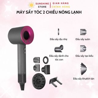 Máy sấy tóc 2 chiều nóng lạnh công suất lớn 1600W nhanh khô tóc, 3...