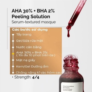 Tinh Chất Peel da The Ordinary AHA 30%BHA 2% Peeling Solution 30ml... Tinh Chất Peel da The Ordinary AHA 30%BHA 2% Peeling Solution 30ml...