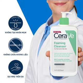 Sữa Rửa Mặt Cerave Chính Hãng Sạch Sâu Cho Da Thường Đến Da Dầu du...