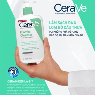 Sữa Rửa Mặt Cerave Chính Hãng Sạch Sâu Cho Da Thường Đến Da Dầu du...